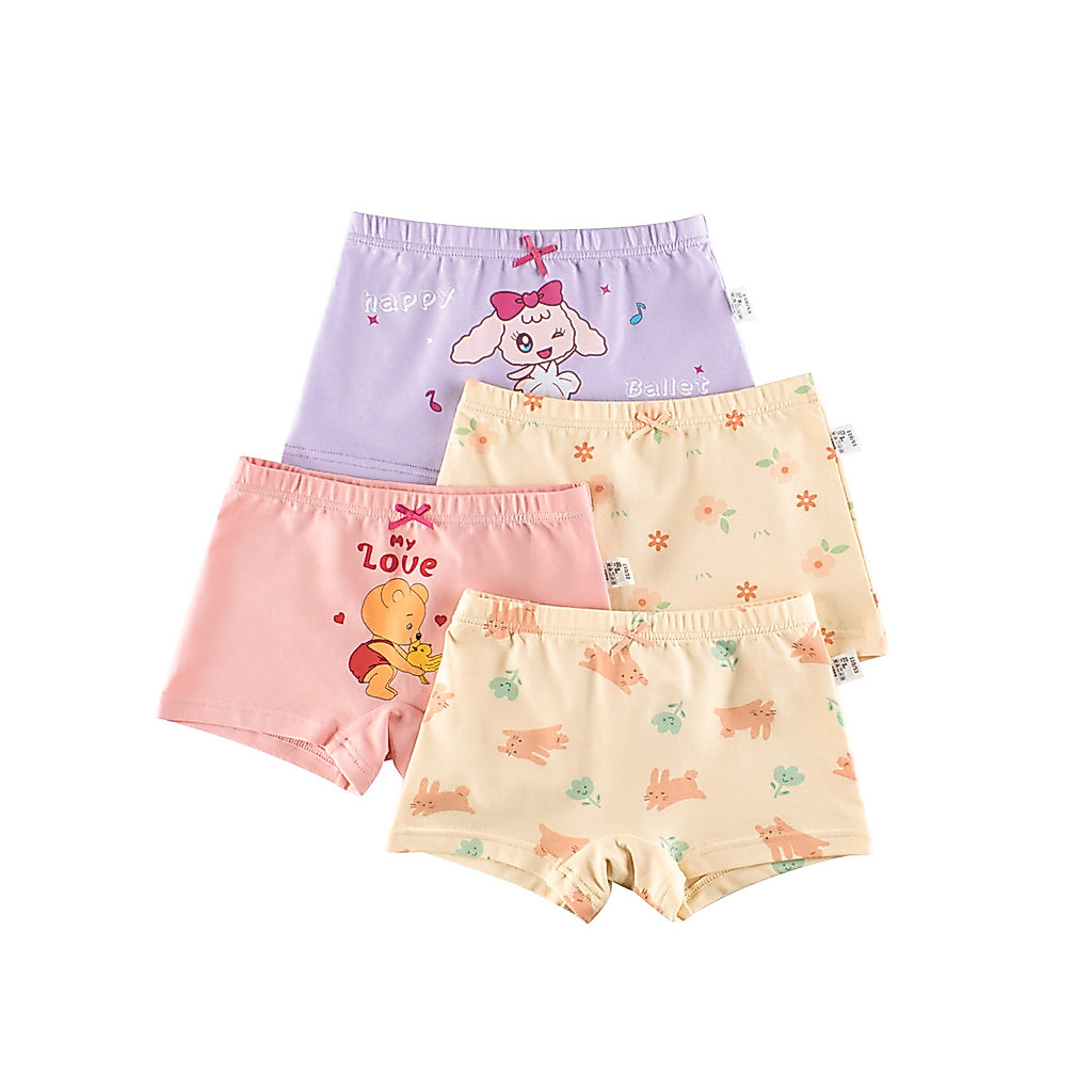 4 pacotes marca 2026 novos produtos crianças classe A algodão dos desenhos animados impresso roupa interior médio grande