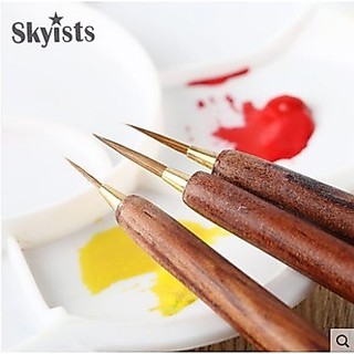 Skyists Novo Conceito 120 Caneta Facial Cabelo de Vison Caneta de Ponta Redonda Frente Aquarela Pincel Gancho Linha Cane