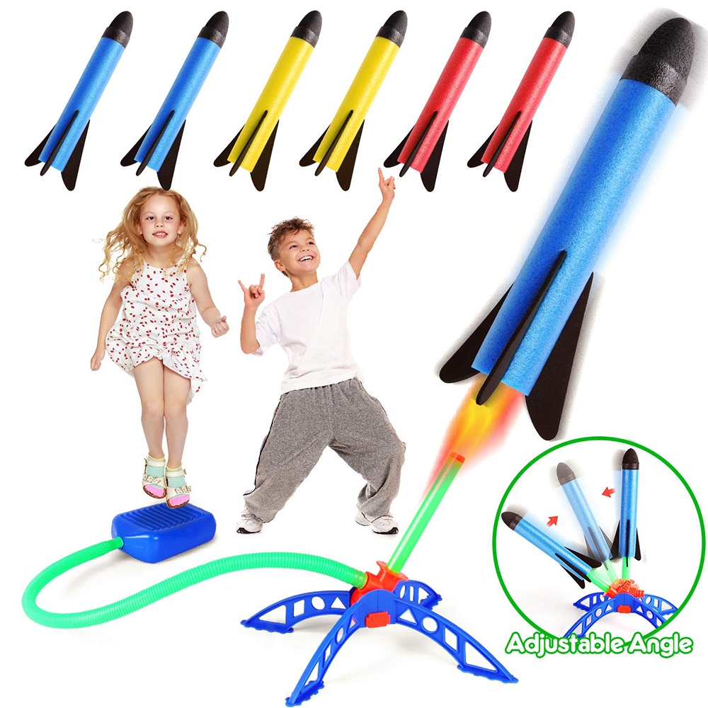 Kid Air Rocket Foot Pump Lançador De Foguetes De Ar Prensado Ao Livre Stomp Soaring Toys Jogo De Brinquedos Infantis Jump Sport Games Toy Para Crianças