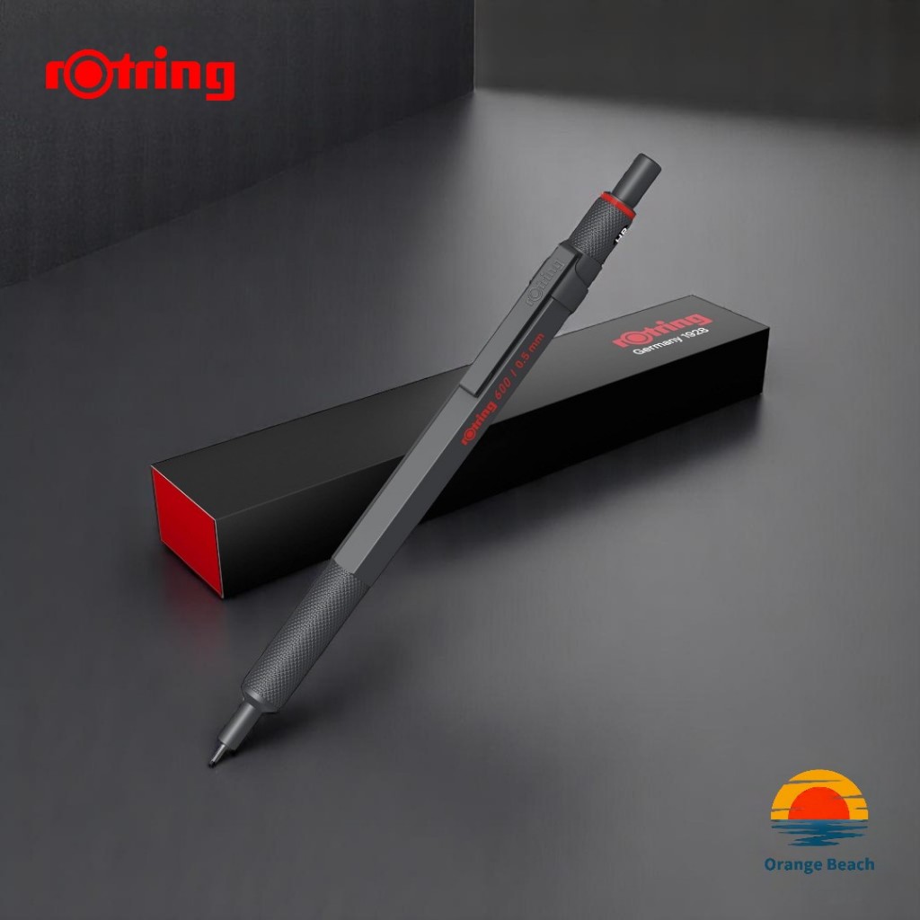 rOtring 600 Lapiseira 0.5mm/Dark Stone Edicao Limitada/Corpo Latao Hexagonal/Grip/Japao