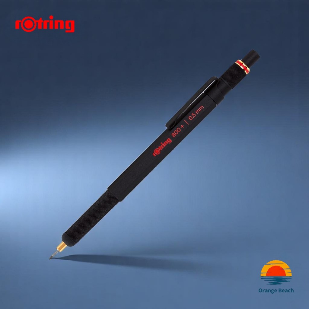 rOtring 800+ Lapiseira+Stylus/0.5 0.7mm Preto 2 Tipos/Ponta Retratil/Corpo Latao/Japao