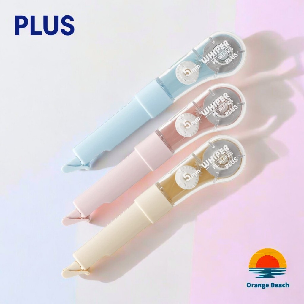 PLUS Whiper PL Fita Corretora WH-1905/5mm x 6m/Formato Caneta/Fine Keeper/3 Cores/Kit 2