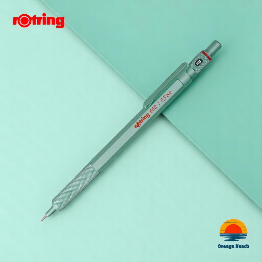 rOtring 600 Lapiseira 0.5mm/Mint Verde Edicao Limitada/Corpo Latao Hexagonal/Grip/Japao