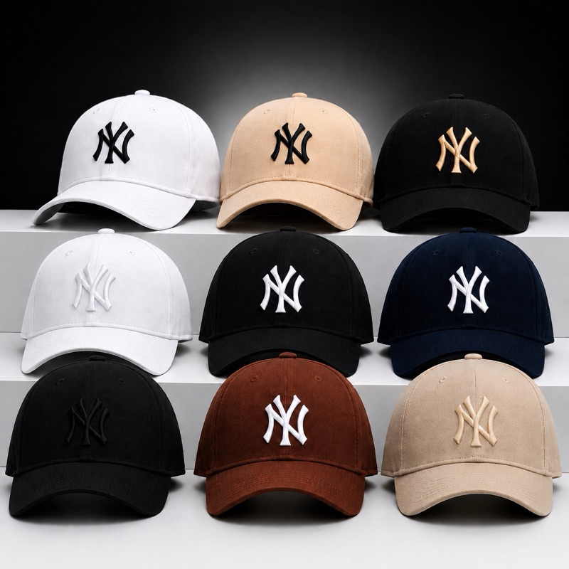 Boné New York NY Bordado Premium | Aba Curva | Unissex | Regulagem Ajustável | Estilo Casual | ENVIO IMEDIATO