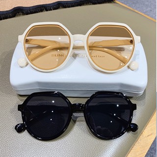 Moda Versátil Ins Trendy Óculos de Sol Personalizados de Moldura Redonda Óculos de Sol Candy Cor Grande Moldura Óculos de Sol Femininos Retro Retro de Exterior Óculos UV Redondos 400 Retro