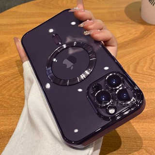 Luxo eletroplaca Atração magnética celular Capinha Capa Para IPhone 11 14 13 12 Pro Max