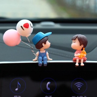 Acessórios Para Carros Ação De Casais De Cartoon Bonitos Figuras De Balão Ornamento Auto Dashboard Interior Meninas Presentes