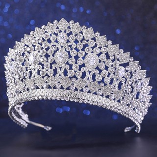 Vintage Palace Style Tiara Rhinestone Big Crown Jantar Festa Princesa Headband