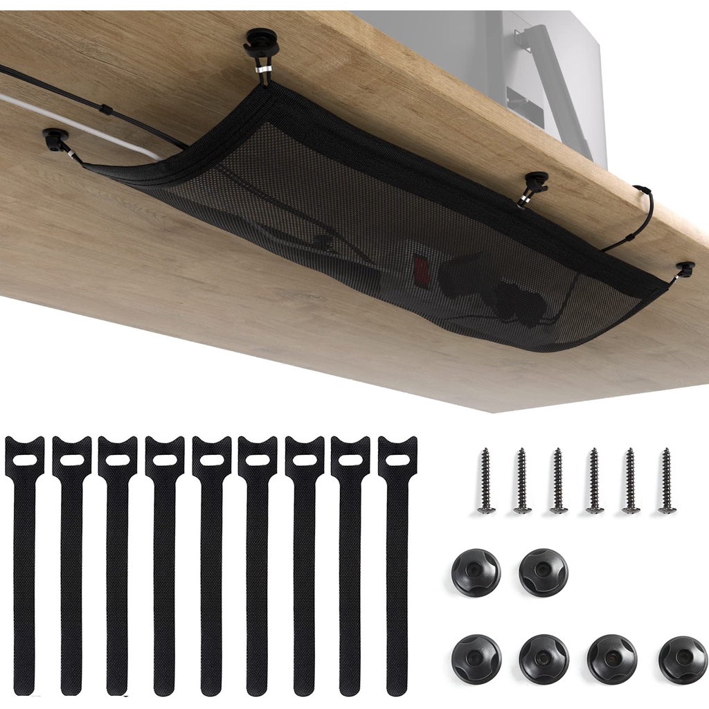 Rede De Gerenciamento De Cabos-Sob Bandeja Cabo Mesa-Fios De Escrivaninha-Organizadora