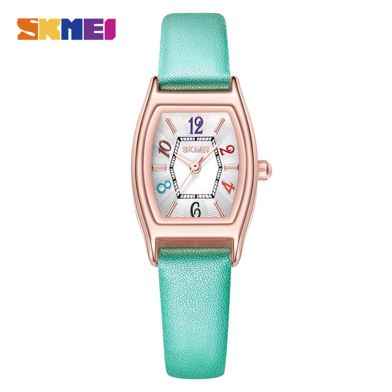 SKMEI Oficial 7018 Moda relo Mulher Relógio Slim Strap Square Dial Análogo Pulseira De Quartzo Presente