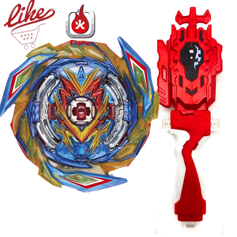 Beyblade Burst Flame B-163 Brave Valkyrie Super King with LR Spark Launcher Handlebar Set Beyblade Toys for Children