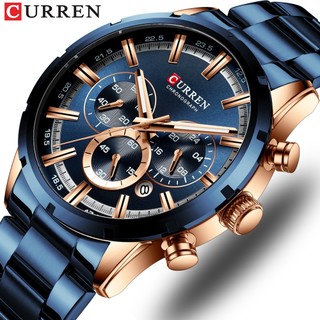 Curren Relógio De Quartzo Masculino/Aço Inoxidável Casual Simples À Prova D