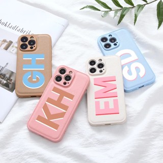 Capa De Celular Personalizada Grande Inicial Para 14 Plus 11 Pro Max Cove for iPhone 7 8 X XS XR 12 13 Fundo