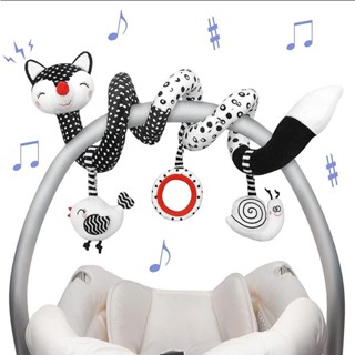 Brinquedos De Pelúcia Espirais Para Bebês Preto Carrinho De Passeio Branco Espiral Atividade Esticada Assento De Carro Pendurados Berço Sensorial Móvel Recém-Nascidos