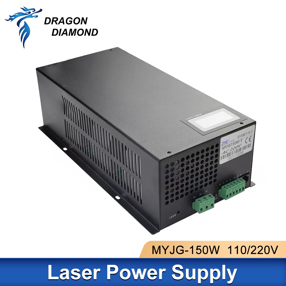 Fonte De Alimentação A Laser De Co2 Dragon Diamond MYJG-150W 115V/230V 110V/220V Com Display LCD Para Máquina De Corte E