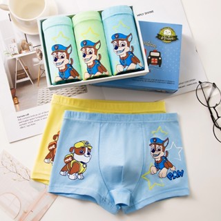 Patrulha De Patas 3/4 Peças Roupas Íntimas Infantis Boxer Puro Algodão Bebês Calções Meninos