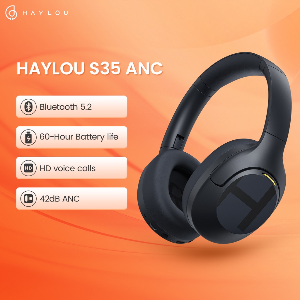 HAYLOU S35 ANC Fones De Ouvido Com Cancelamento De Ruído (Universal Comfort) Fone Design Moderno Som Incrível