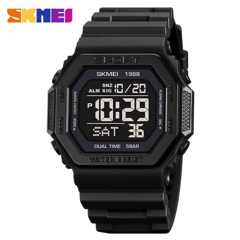 SKMIE Relógios Oficiais 1988 Masculinos Tendência Da Moda Eletrônicos De Exibição Única Relógio Digital - Watches