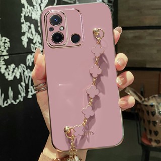 Estojo De Corrente De Pulso Para Xiaomi Redmi 12C 13C 12 Bracelete De Revestimento Brilhante Telefone Capa Traseira Macia
