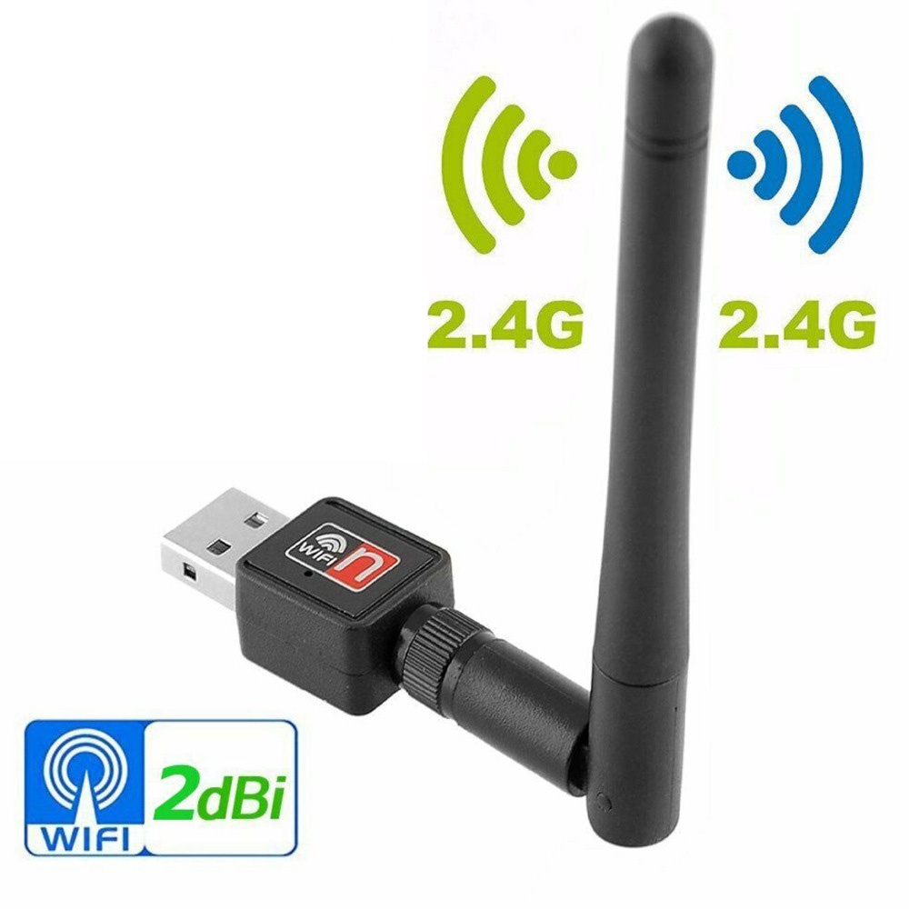 Placa De Rede Sem Fio 50Mbps 2db 8188 Mini USB Adaptador WiFi LAN Receptor Wi-Fi Antena Dongle 802.11 b/g/n Para PC Windows