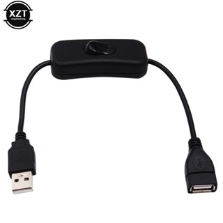 Cabo USB De 28cm Macho Para Fêmea Com Interruptor ON/OFF Extensão Do Comutador Lâmpada Linha De Alimentação Ventilador Preto