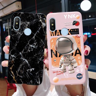 Caixa Xiaomi Mi A2 6X A2 Lite Redmi 6 Pro Telefônica Novo Design Mármore Preto Astronauta Geléia Macia