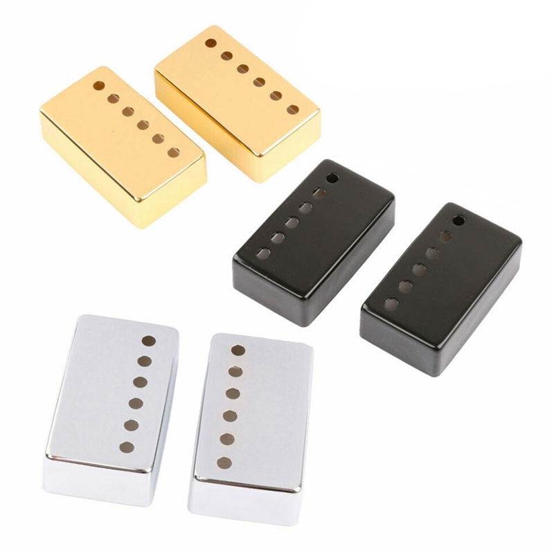 Par de Capas Captador Metálica - Modelo Gibson/ Epiphone - Medida 52 mm - Cromo - Gold - Black