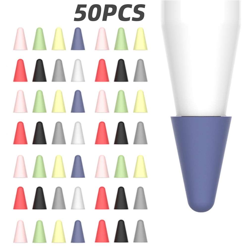 Novo Novo 50 Peças Estojo Protetor de Ponta de Lápis de Silicone para Apple Penc