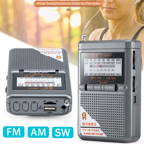 Antigo Rádio Retro Recarregável Vintage AM FM SW Mp3 Player Mini Leitor De Música Portátil Suporte Cartão TF em Oferta na Shopee