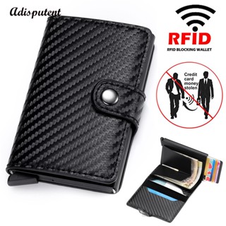 Porta-Cartões De Crédito Banco Homens Carteira De Couro RFID Alumínio Com Clipes De Dinheiro