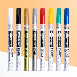 1 Pcs Marcador Metálico 8 Cores 0.7 Milímetros Extra Fino Ponto De Tinta Não-Tóxico Permanente Caneta Arte DIY