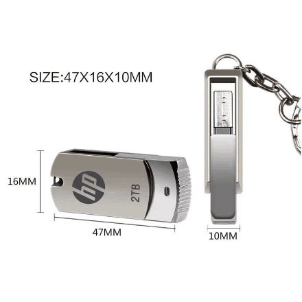 flash drive Hp USB 3.0 2TB De metal À Prova D'água Plug and Play De Alta Velocidade — imagem 2 de 2