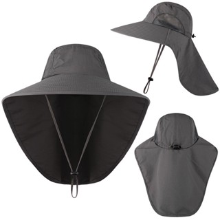 Chapéu De Pesca Aba Larga Balde Com Cobertura De Pescoço Quick Dry Outdoor Sports Jungle Hiking Hat Homens Pescadores Protegido Contra O Sol em Oferta na Shopee