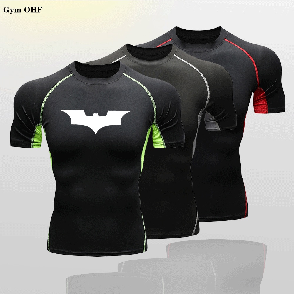 Superhero Crianças T Camisa De Compressão De Verão Correndo Tops De Fitness Apertado De Manga Curta Treinamento Da Ginástica Camisas De Jogging