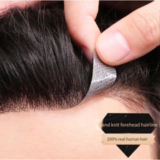 Peruca Masculina Peça De Testa Invisível De Linha Capilar Autocolantes De Cabelo real Substituição Da Cabeça em Oferta na Shopee