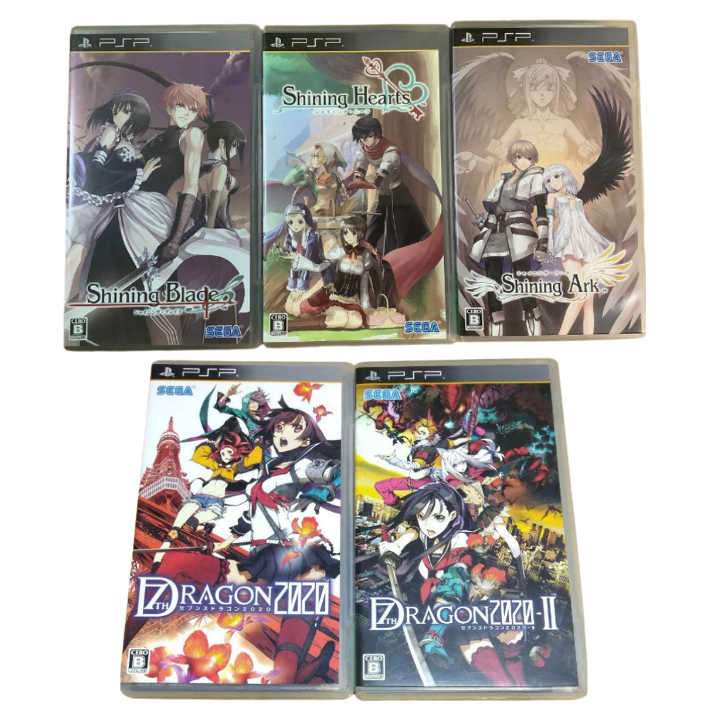 [Usado] Jogo PSP Shining Hearts , Ark , Blade , 7th Dragon 2020 I & II 5Lot Japan Sega | Japonês