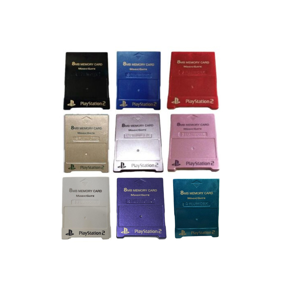 [Used] Variation PS2 Memory Card 8MB Fujiwork Memory King Playstation 2 Multiple Colors Japan
