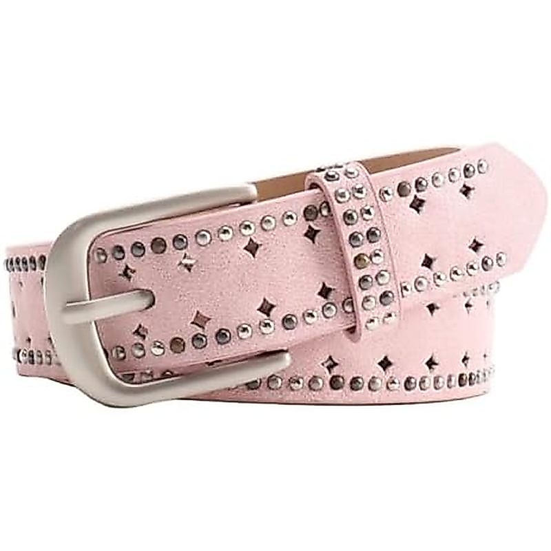 Cinto Feminino Elegante Cravejado Com Alça De PU Ajustável Para Vestidos Felpudos , Jeans & amp ; Festa Parece