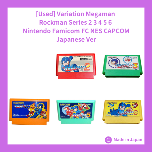 [Used] Variation Megaman Rockman Series 2 3 4 5 6 Nintendo Famicom FC NES CAPCOM Japanese Ver