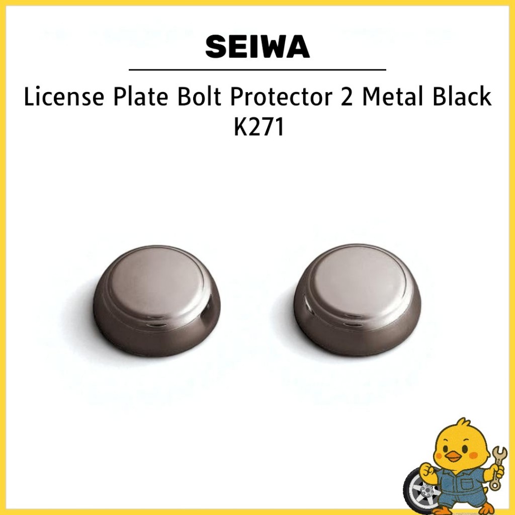 Protetor De Parafuso De Placa De Licença SEIWA 2 Metal Preto K271