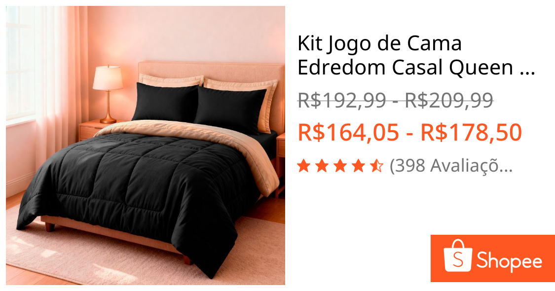 Jogo de cama premium para quarto aconchegante