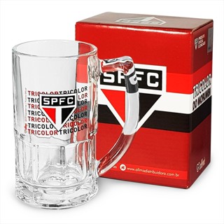 Caneca de Vidro Chopp Cerveja Bristol 340ml Luva São Paulo FC