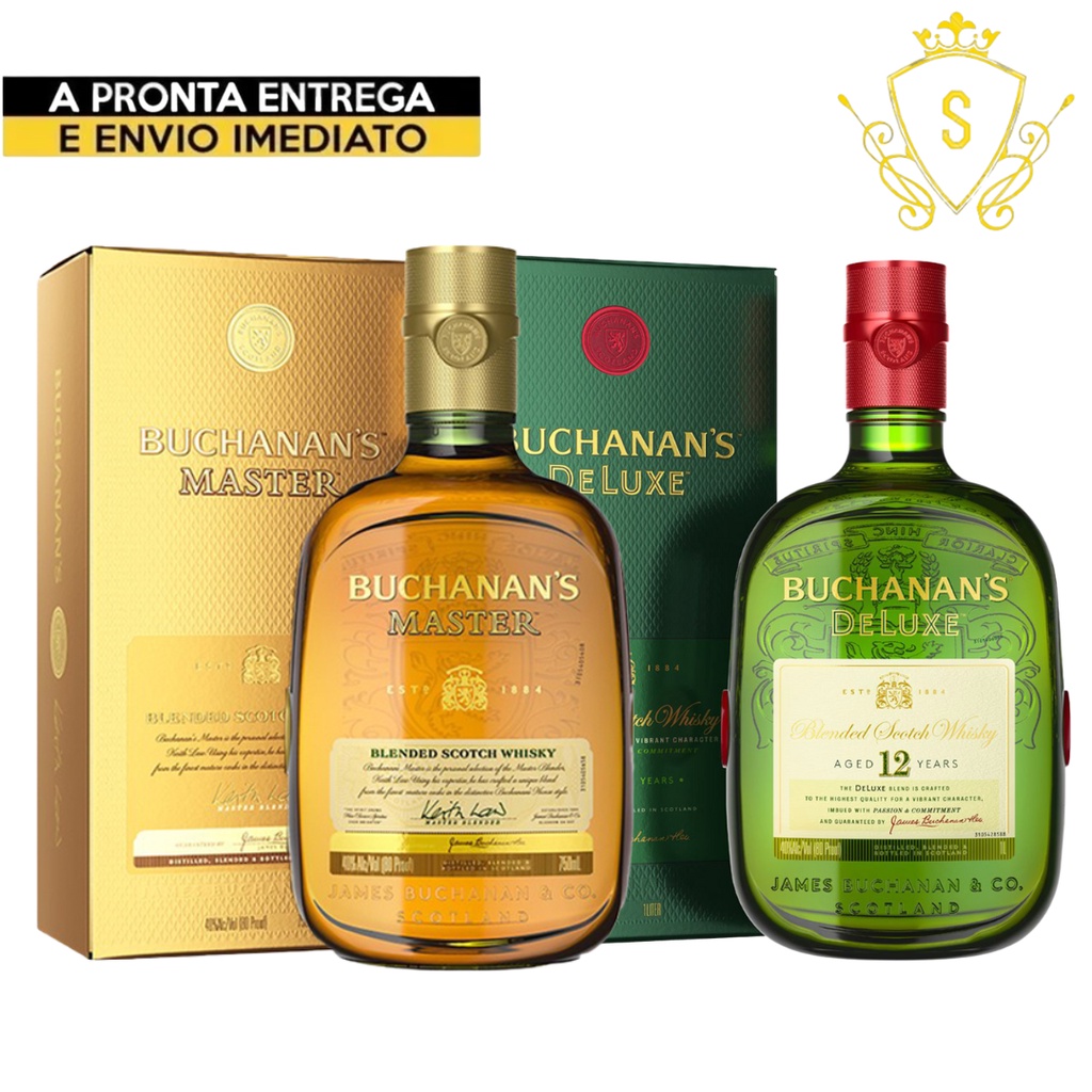 Combo Whisky Buchanans Deluxe 12 Anos + Buchanans Master 750ml
