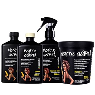 Kit Morte Súbita Completo (Shampoo 250ml + Condicionador 250g + Máscara 450g + Spray Reparação 250ml) Lola Cosmetics