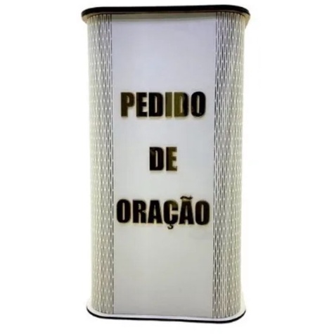 Gazofilácio urna pedido de oração Branca Luxo- campanhas - igrejas e propositos