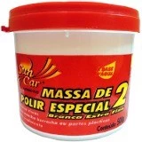 Massa Para Polir Nº 2 Fina Branca À Base D'agua (500gr) SunCar