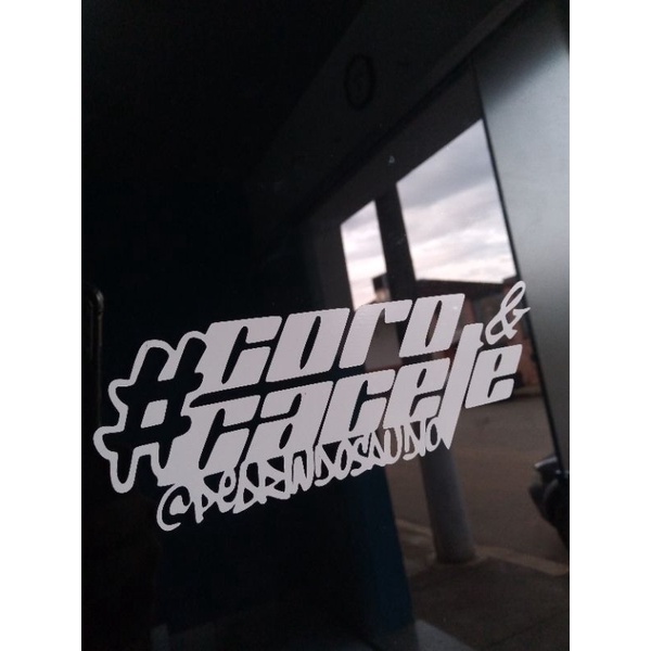 ADESIVO CORO E CACETE PEDRIN DOS AUDIOS - ADESIVOS CARROS REBAIXADOS PEDRINHO DOS AUDIOS LOWCARS