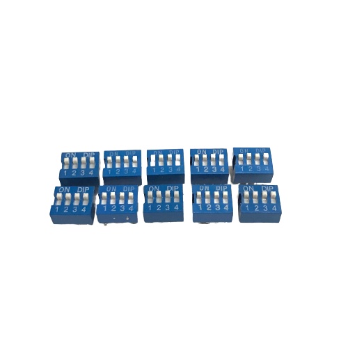 10 Chave Dip Switch 4 vias - Azul