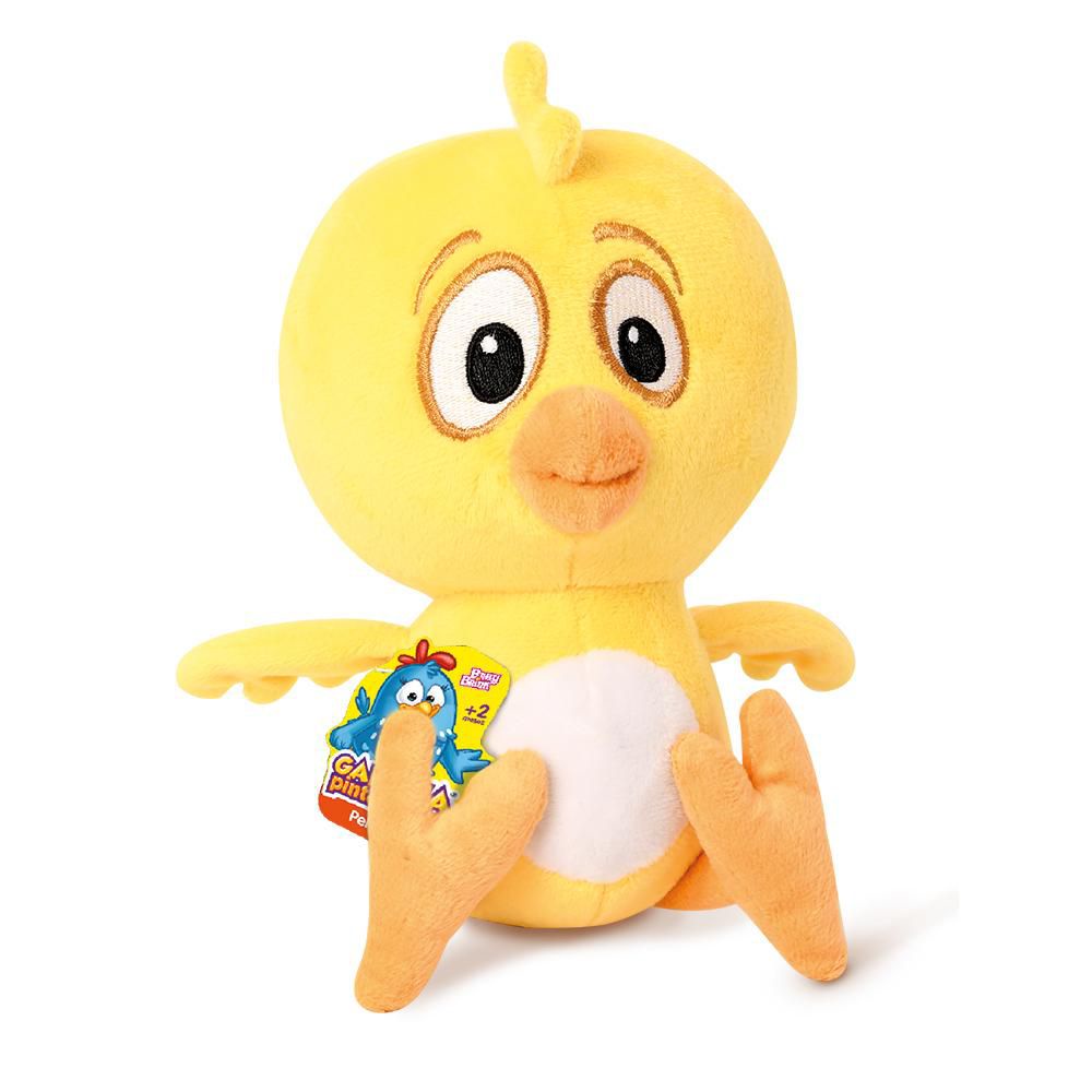 Pelucia Pintinho Amarelinho da tuma da Galinha Pintadinha de 20Cm e 35Cm Antialérgico