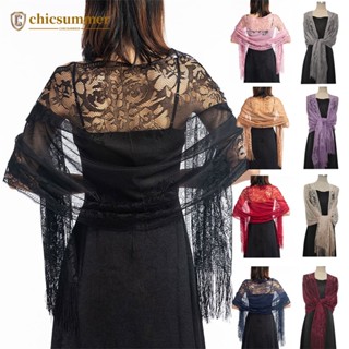 Elegante Casamento Tassel Xale Feminino Puro Cor Oca De Malha De Renda Temperamento Cachecol Noturno